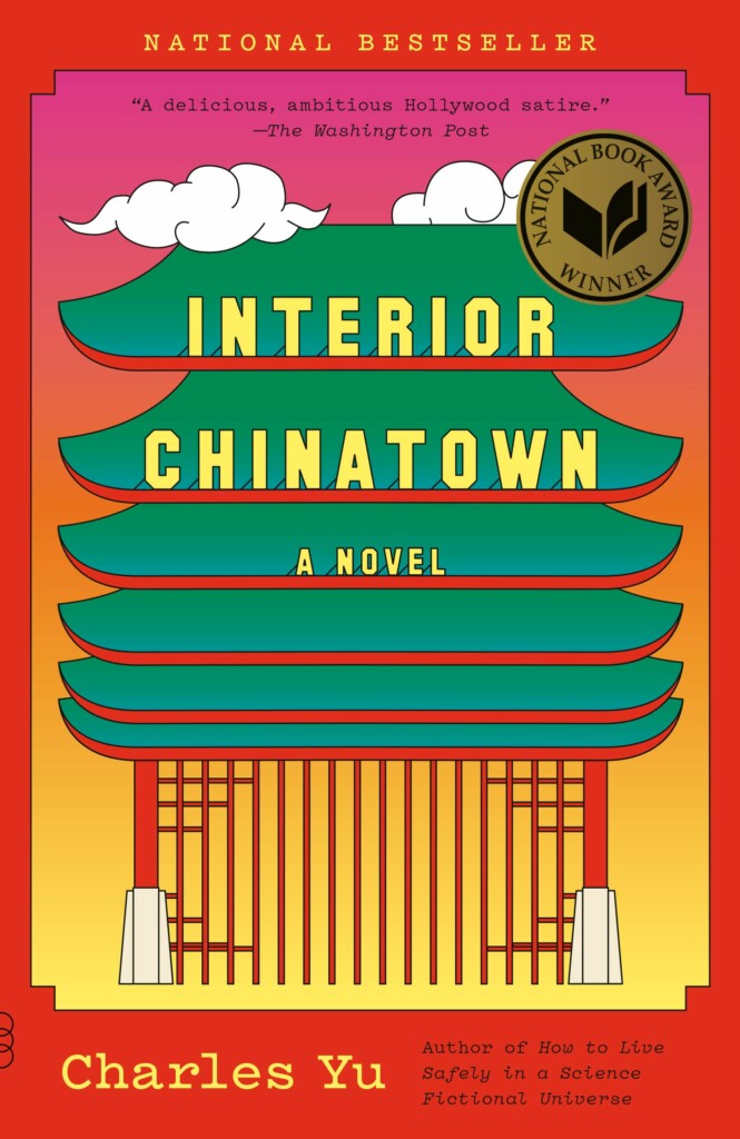 A book cover for "Interior Chinatown."