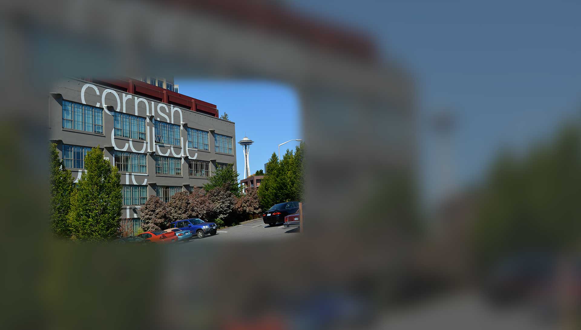 Cornish Main Campus Center with Space Needle