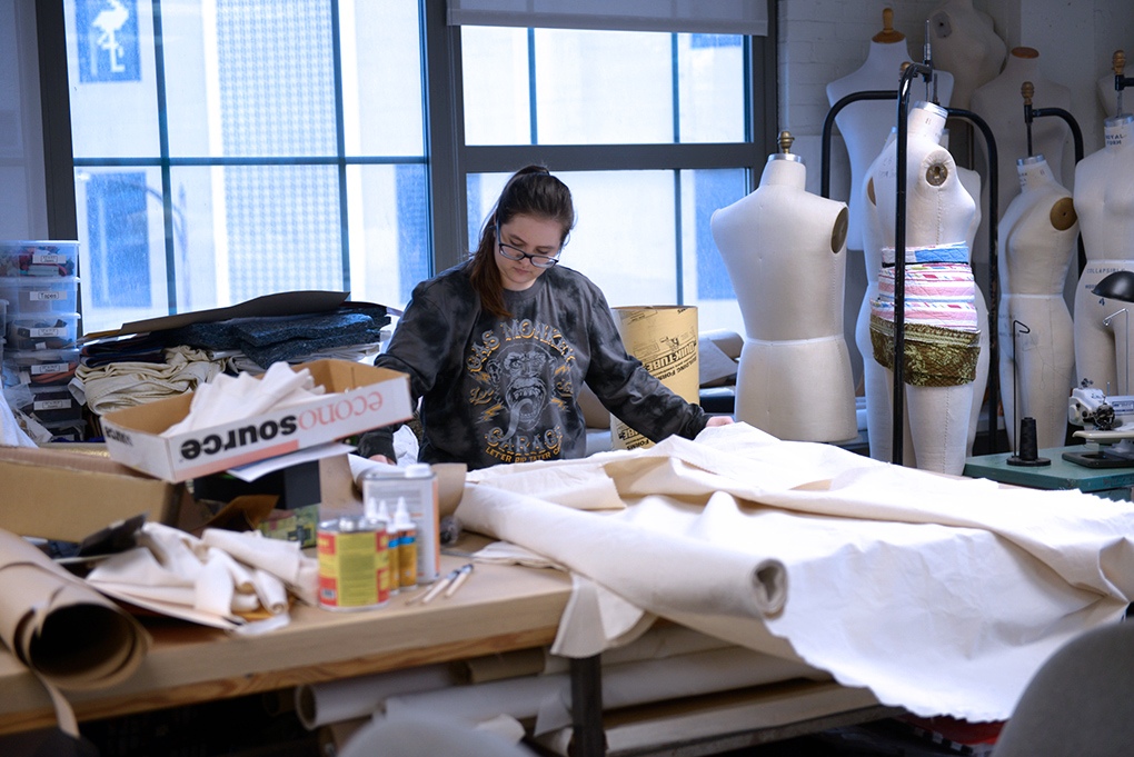 Student in Costume shop