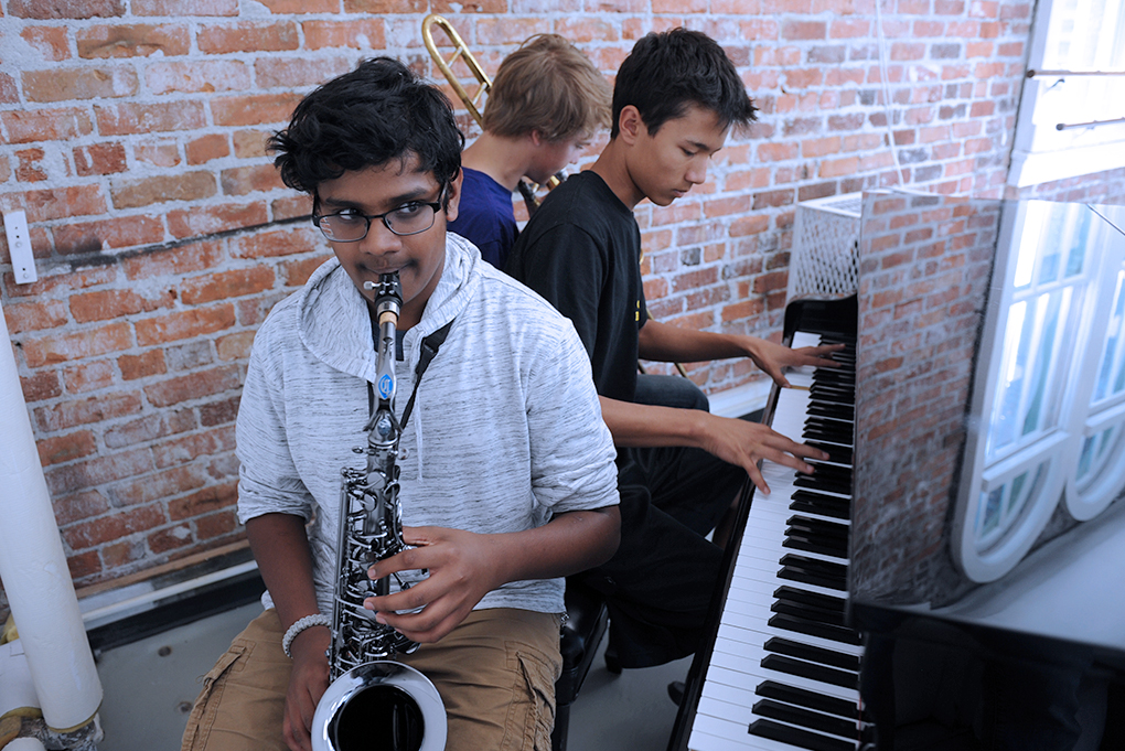 Music Students in rehearsal