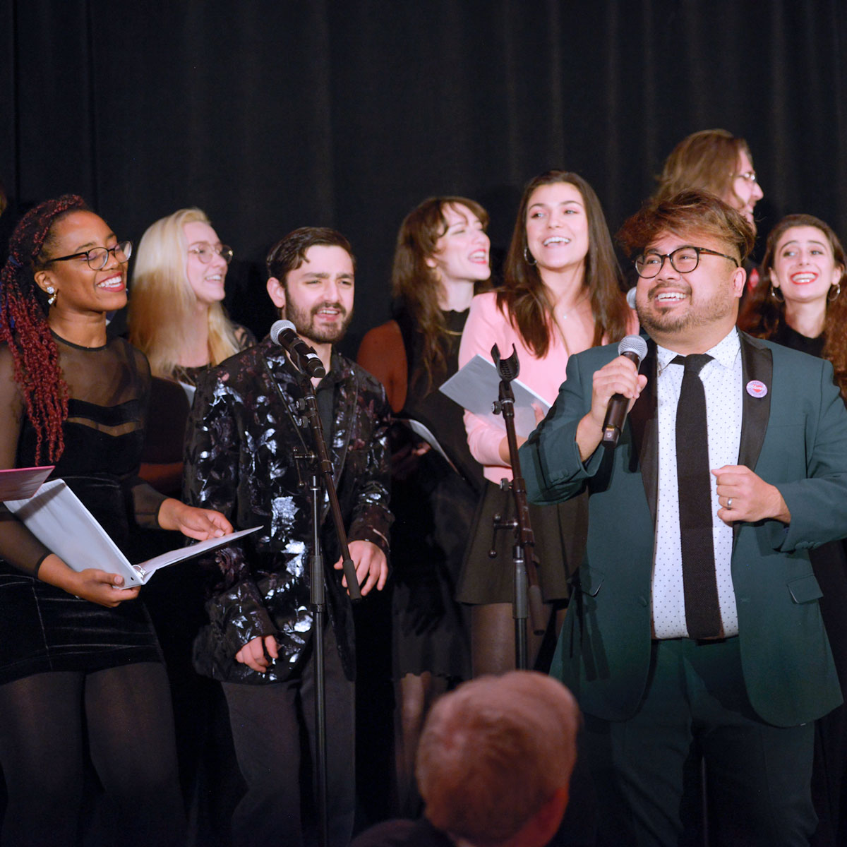 group singing performance