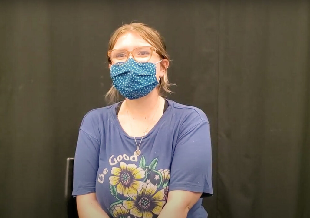 A person wearing a mask.