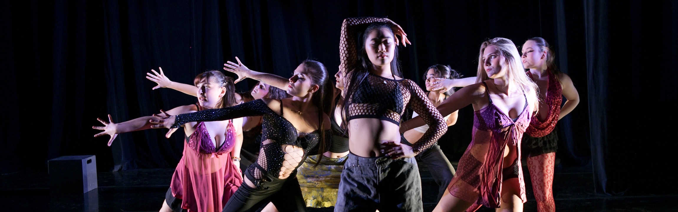 Photo by Winnie Westergard from TERPS 2026. Dancers in motion during a group number.